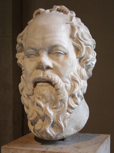 Sócrates (mármol). Probable copia de una imagen en bronce atribuida a Lisipo