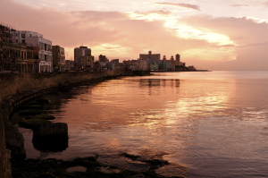 Malecon at Sunset. Havana (Cuba)