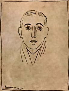 vicente huidobro dibujado por picasso